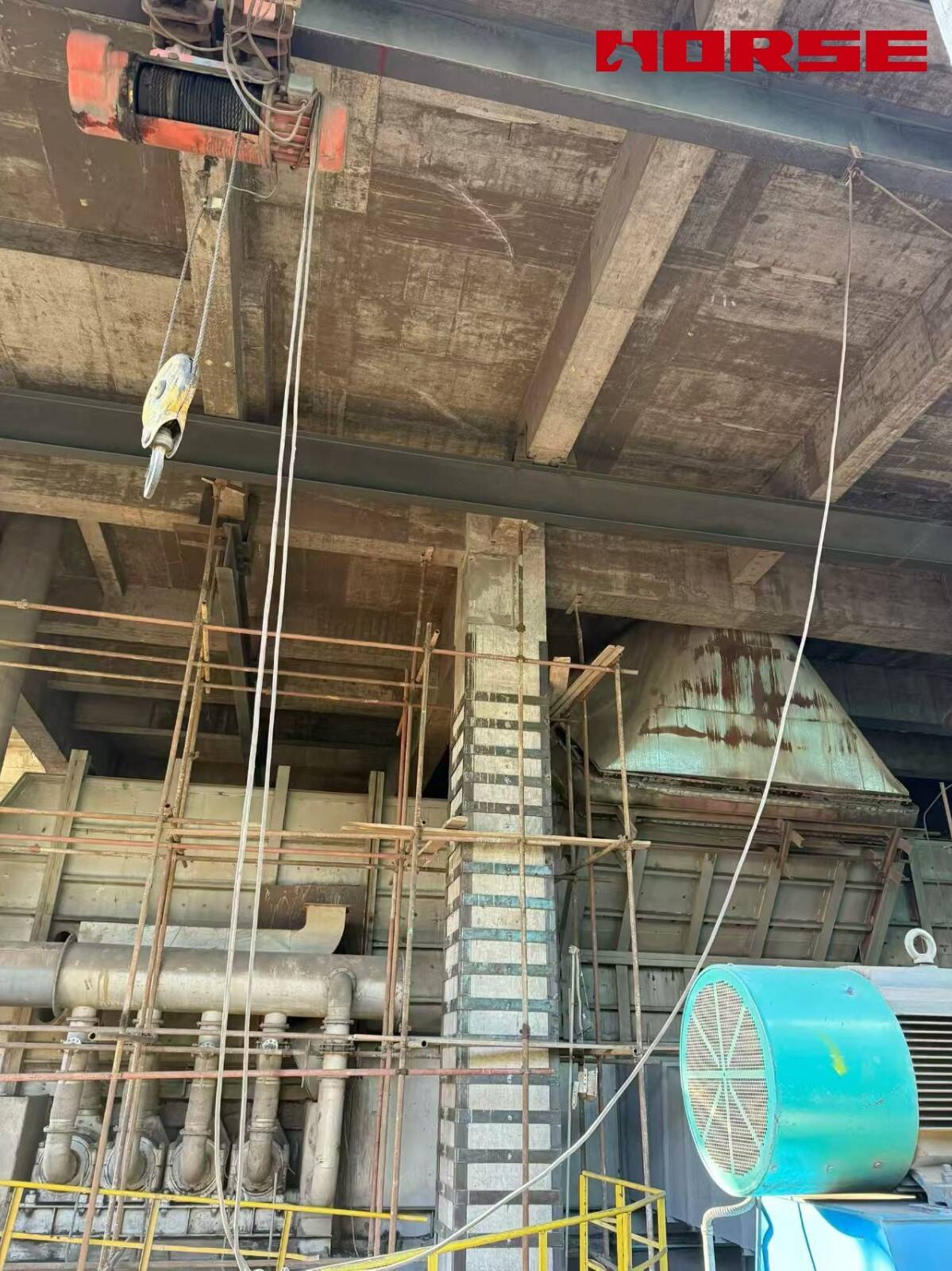 Reinforcing Cement Plant Columns with Steel Jacketing 