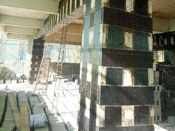Carbon fiber material in the reinforcement of concrete column